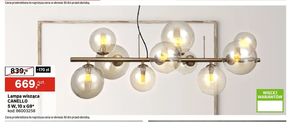 Lampa wisząca Canello promocja w Leroy Merlin