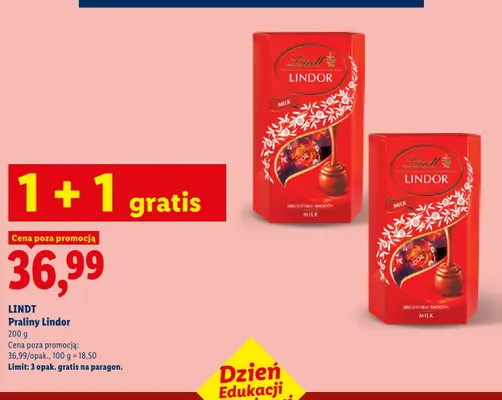 Praliny Lindor Lindt promocja w Lidl