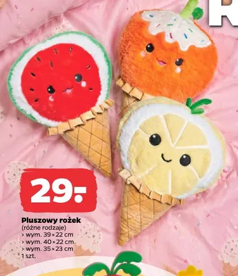 Pluszowy rożek 39x22cm promocja w Netto