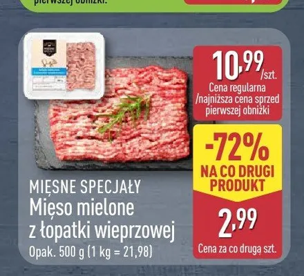 Mięso mielone z łopatki wieprzowej Mięsne Specjały promocja w Aldi