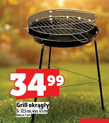 Grill okrągły promocja w TOPAZ