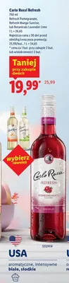 Wino białe słodkie Refresh Mango Sunrise, Pineapple Lemon Twist, Lime promocja w Lidl