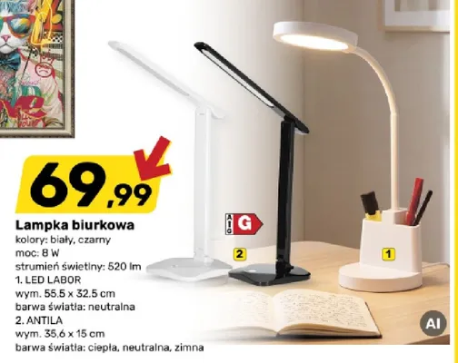Lampka biurkowa LED Labor promocja w Bricomarche
