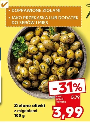Zielone oliwki z migdałami promocja w Kaufland