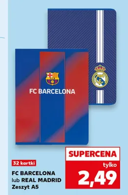 Zeszyt A5 FC Barcelona promocja w Kaufland