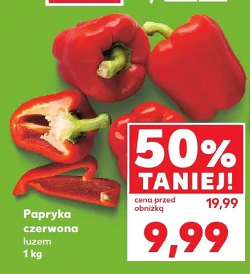 Papryka czerwona luzem promocja w Kaufland