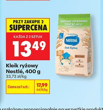 Kleik ryżowy Nestlé promocja w Biedronka