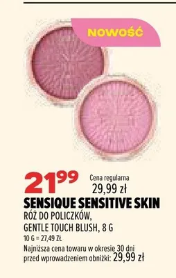 Róż do policzków Sensique Sensitive Skin Gentle Touch Blush promocja w Drogerie Natura
