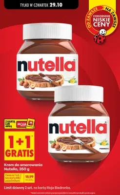 Krem do smarowania Nutella promocja w Biedronka