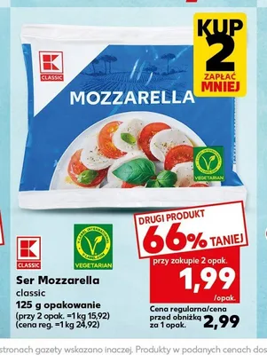 Ser Mozzarella classic K-Classic promocja w Kaufland