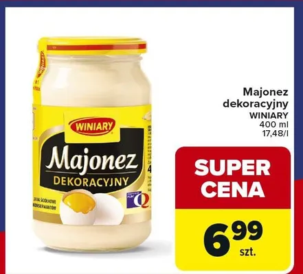 Majonez dekoracyjny WINIARY 400ml promocja w Carrefour Market
