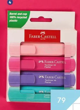 Zakreślacze Faber-Castell neonowe 4-pak promocja w Biedronka