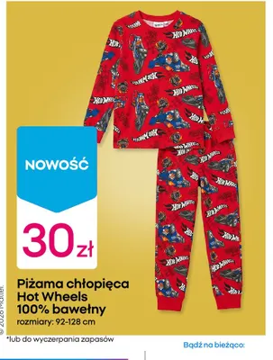 Piżama chłopięca Hot Wheels promocja w Pepco