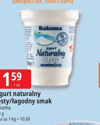 Jogurt naturalny gęsty Bakoma promocja w Leclerc