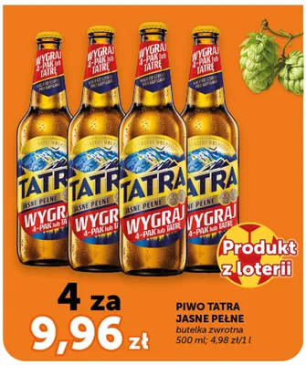 Piwo Tatra Jasne Pełne promocja w Groszek