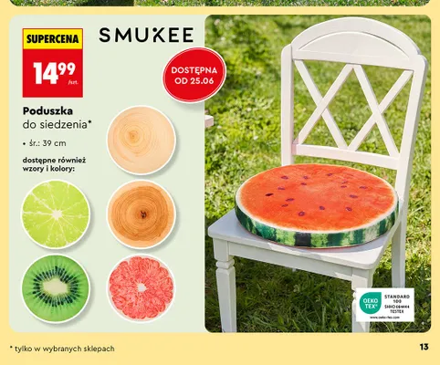 Poduszka do siedzenia Smukee promocja w Biedronka