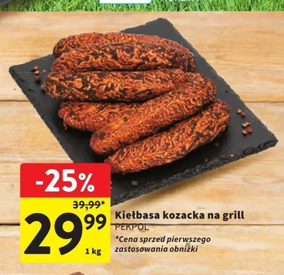Kiełbasa kozacka na grill Pekpol promocja w Intermarche