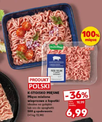 Mięso mielone wieprzowe z łopatki idealne na gołąbki lub do spaghetti promocja w Kaufland