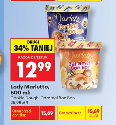 Lody Marletto Caramel Bon promocja w Biedronka