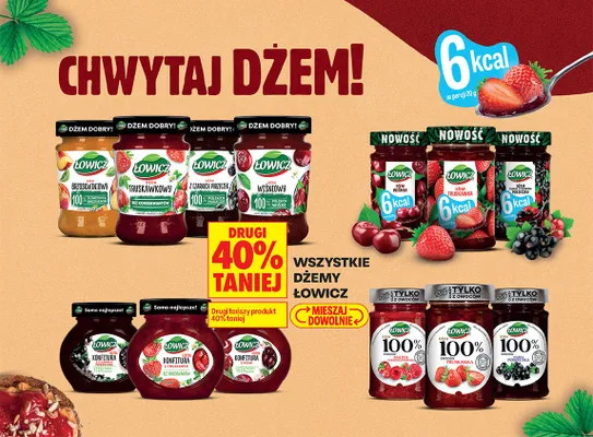 Dżem Łowicz 6 kcal promocja w Biedronka