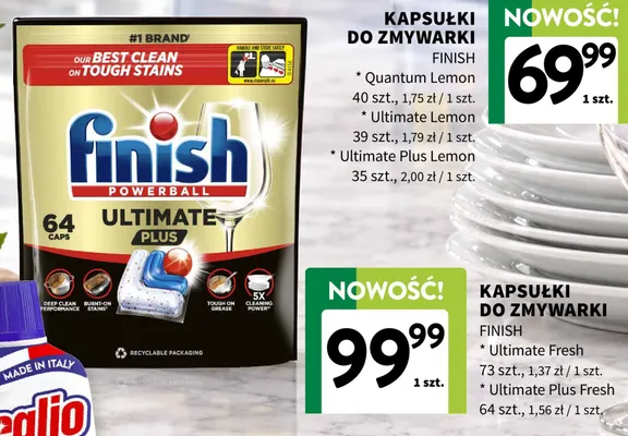 Kapsułki do zmywarki Finish Ultimate Plus Fresh promocja w Intermarche