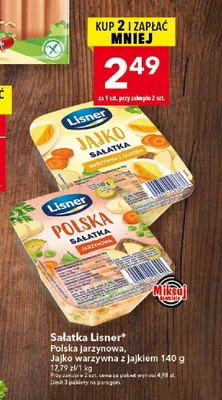 Sałatka polska jarzynowa Lisner promocja w LEWIATAN