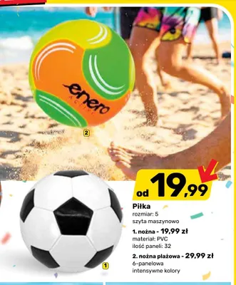 Piłka nożna plażowa Enero rozmiar 5 promocja w Bricomarche