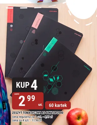 Zeszyt tematyczny A5 60-kartkowy Top 2000 promocja w bi1