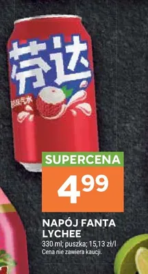 Napój gazowany Fanta Lychee promocja w Stokrotka