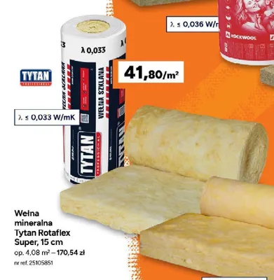 Wełna mineralna Tytan Rotaflex Super 15 cm promocja w Bricoman