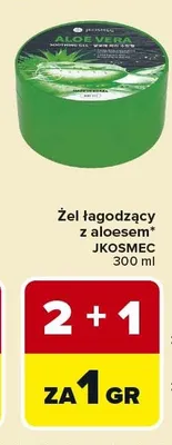 Żel łagodzący z aloesem Jkosmec promocja w Carrefour Market