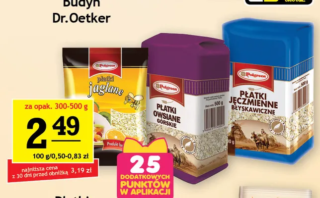 Płatki jęczmienne błyskawiczne Polgreen promocja w Gram Market
