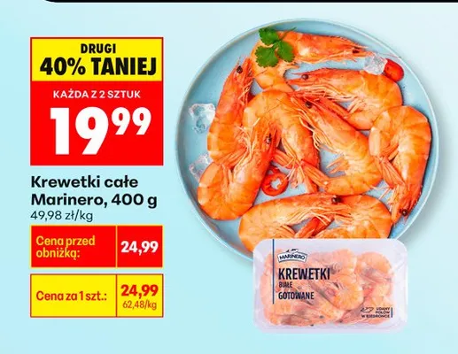 Krewetki całe Marinero promocja w Biedronka