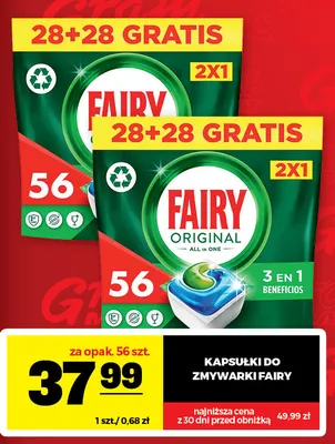 Kapsułki do zmywarki Fairy Original promocja w Gram Market