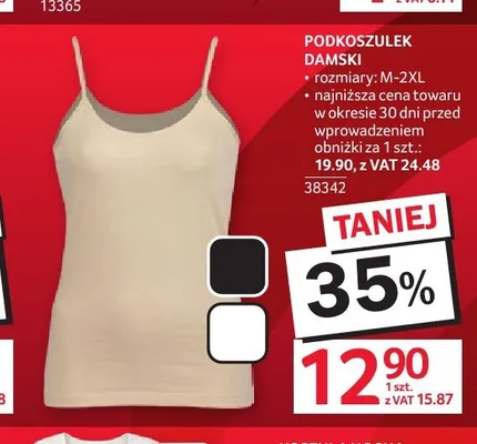 Podkoszulek damski promocja w Selgros