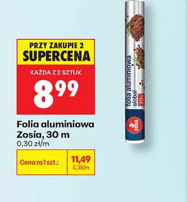 Folia aluminiowa Zosia promocja w Biedronka