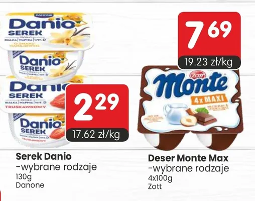Serek Danio wybrane rodzaje promocja w Market Point