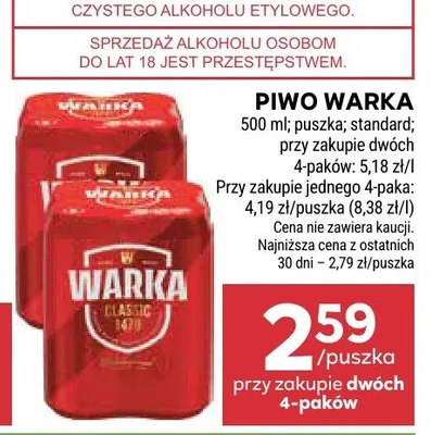 Piwo Warka promocja w Stokrotka