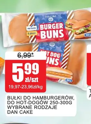 Bułki do hamburgerów Dan Cake promocja w Bingo