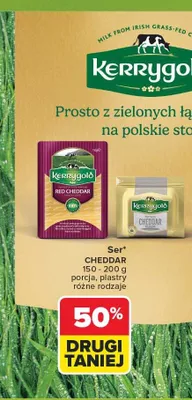 Ser Cheddar Kerrygold Red Cheddar plastry promocja w Carrefour