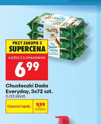 Chusteczki nawilżane Dada Everyday 3-pak promocja w Biedronka