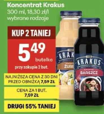 Koncentrat 300ml wybrane rodzaje promocja w Delikatesy Centrum