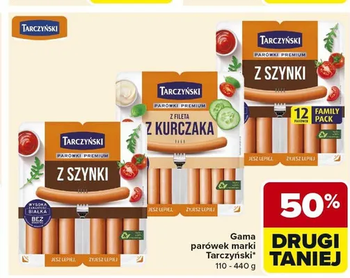 Gama parówek marki Tarczyński promocja w Carrefour