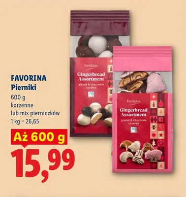 Pierniki mix pierniczków Favorina promocja w Lidl