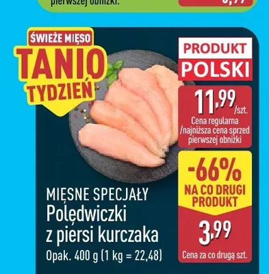 Polędwiczki z piersi kurczaka Mięsne Specjały promocja w Aldi