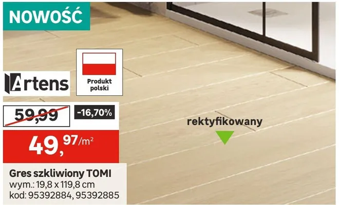 Gres szkliwiony TOMI promocja w Leroy Merlin