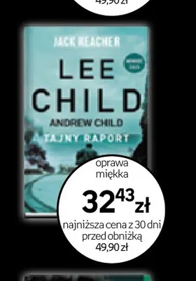 Książka Tajny raport Lee Child Andrew promocja w Empik
