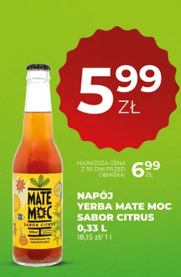 Napój Yerba Mate Moc Sabor Citrus promocja w Duży Ben