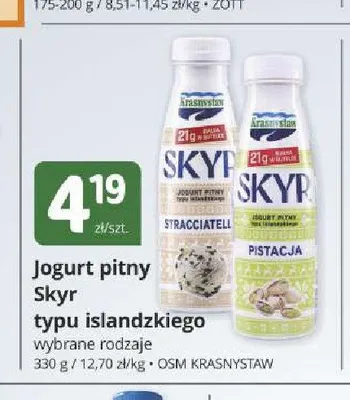 Jogurt pitny Skyr typu islandzkiego Krasnystaw promocja w Marketvita