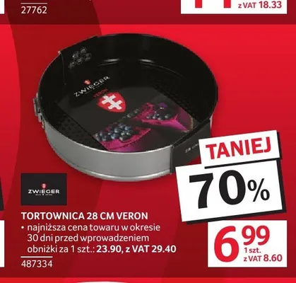 Tortownica Zwieger Veron 28 cm promocja w Selgros